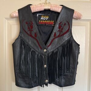 Black Leather Vest